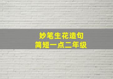 妙笔生花造句简短一点二年级