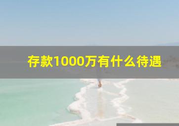 存款1000万有什么待遇