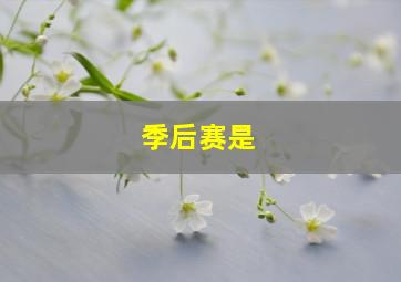 季后赛是