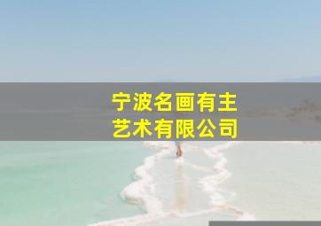 宁波名画有主艺术有限公司