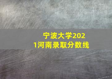 宁波大学2021河南录取分数线