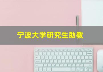 宁波大学研究生助教