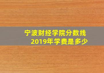 宁波财经学院分数线2019年学费是多少