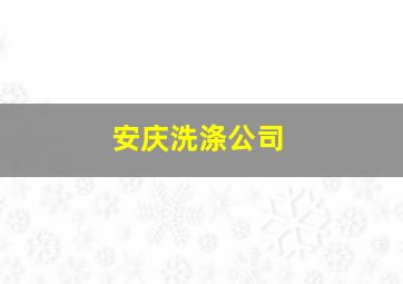 安庆洗涤公司