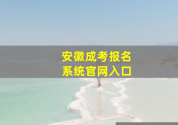 安徽成考报名系统官网入口