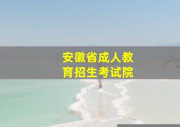 安徽省成人教育招生考试院