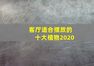 客厅适合摆放的十大植物2020