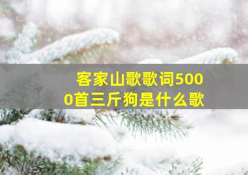 客家山歌歌词5000首三斤狗是什么歌