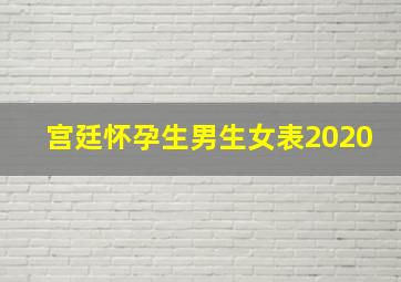 宫廷怀孕生男生女表2020