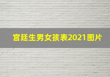 宫廷生男女孩表2021图片