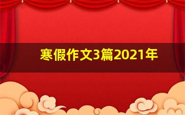 寒假作文3篇2021年