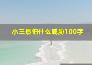 小三最怕什么威胁100字