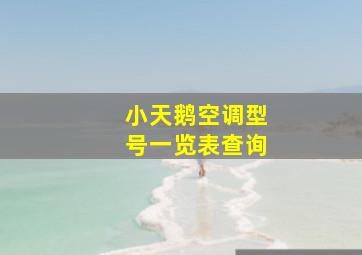 小天鹅空调型号一览表查询