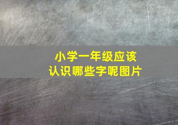 小学一年级应该认识哪些字呢图片