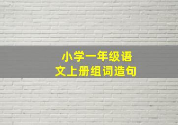 小学一年级语文上册组词造句