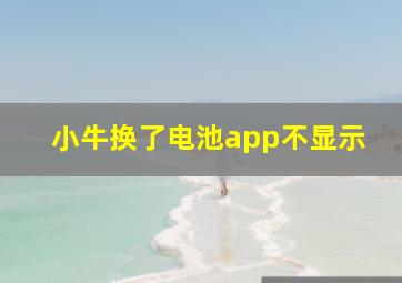 小牛换了电池app不显示