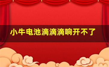 小牛电池滴滴滴响开不了