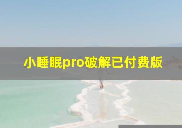 小睡眠pro破解已付费版