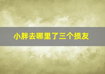 小胖去哪里了三个损友