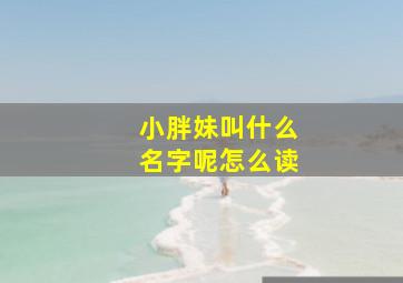 小胖妹叫什么名字呢怎么读