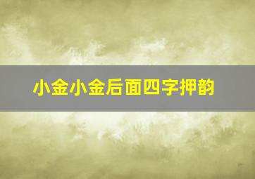 小金小金后面四字押韵