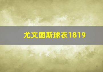 尤文图斯球衣1819