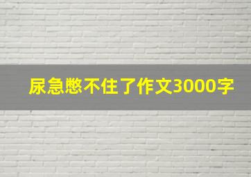 尿急憋不住了作文3000字