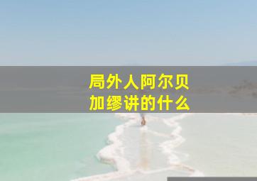 局外人阿尔贝加缪讲的什么