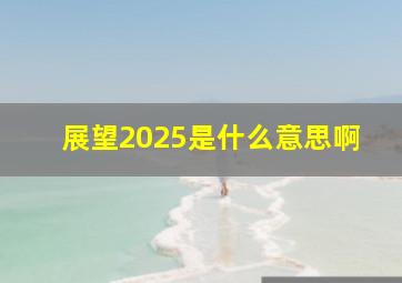 展望2025是什么意思啊