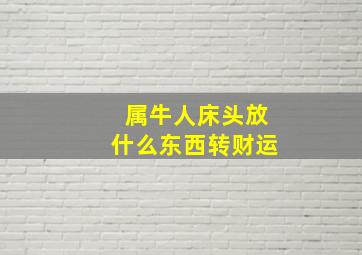 属牛人床头放什么东西转财运