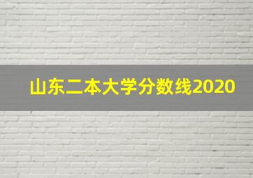 山东二本大学分数线2020