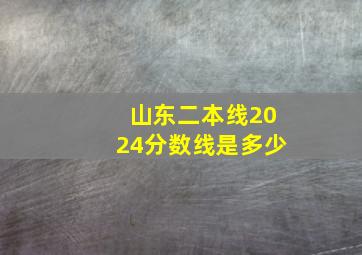 山东二本线2024分数线是多少