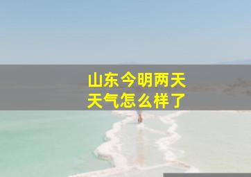 山东今明两天天气怎么样了