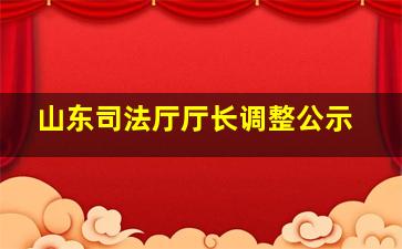 山东司法厅厅长调整公示