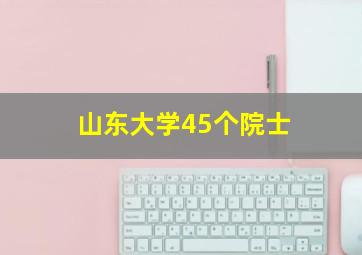 山东大学45个院士