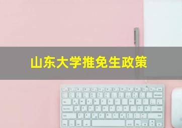 山东大学推免生政策