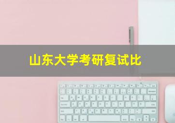 山东大学考研复试比