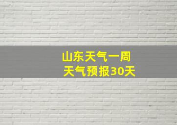 山东天气一周天气预报30天