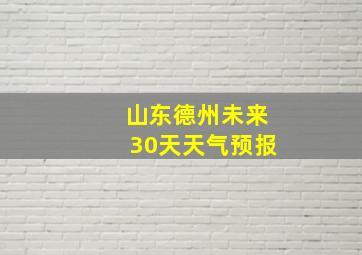 山东德州未来30天天气预报