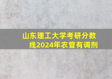 山东理工大学考研分数线2024年农管有调剂