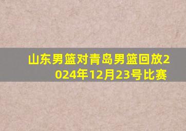 山东男篮对青岛男篮回放2024年12月23号比赛