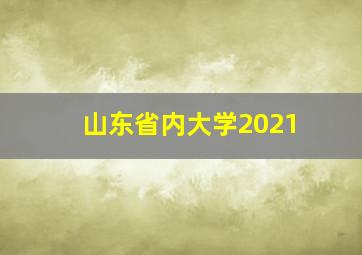 山东省内大学2021