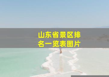 山东省景区排名一览表图片