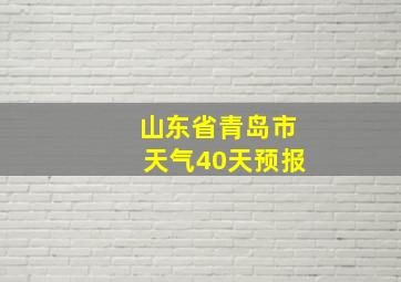 山东省青岛市天气40天预报