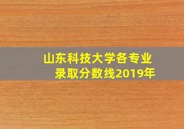 山东科技大学各专业录取分数线2019年