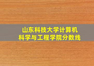 山东科技大学计算机科学与工程学院分数线