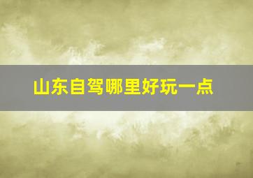 山东自驾哪里好玩一点