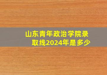 山东青年政治学院录取线2024年是多少