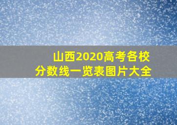 山西2020高考各校分数线一览表图片大全