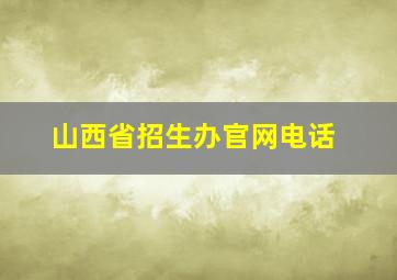 山西省招生办官网电话